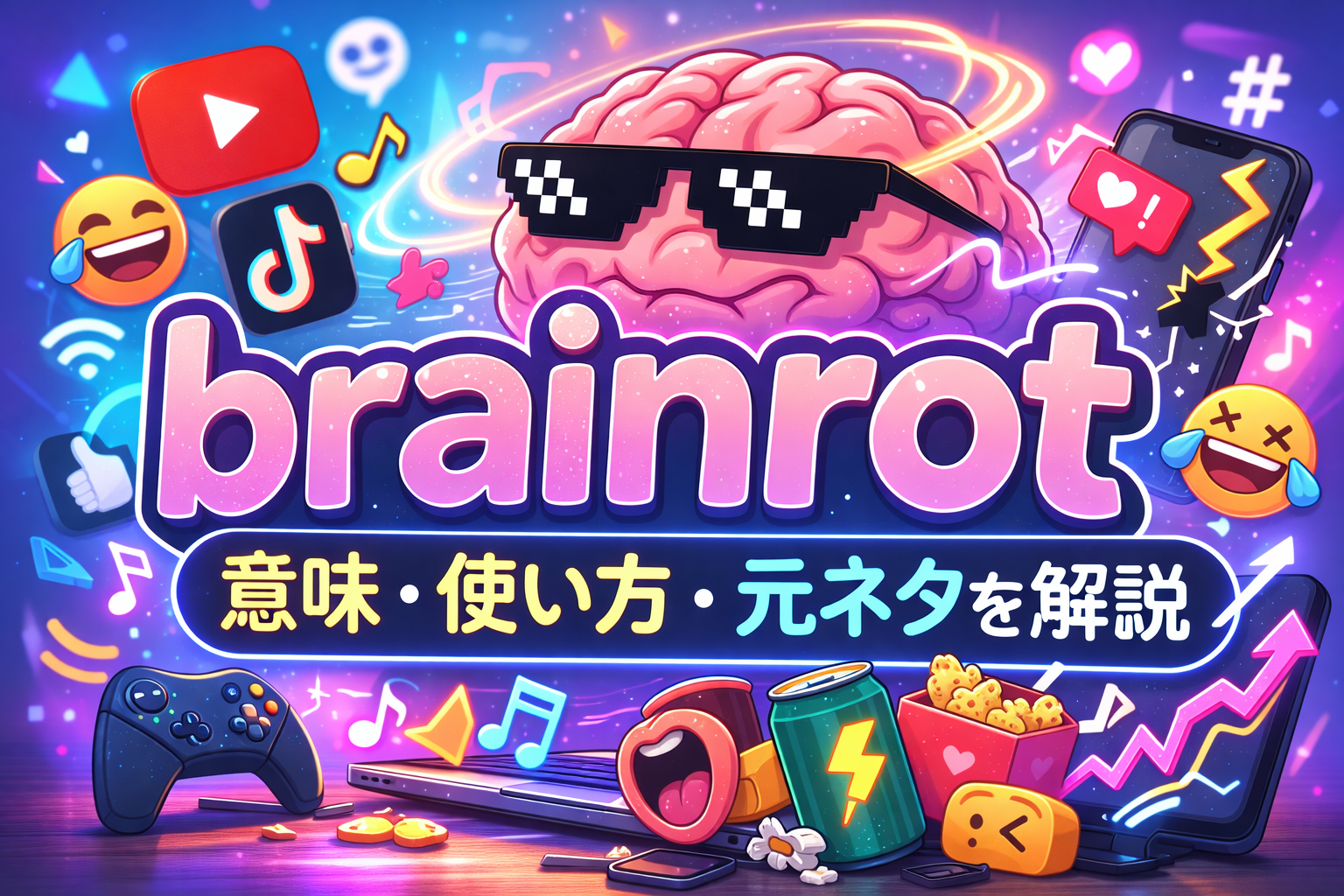 brainrot の意味や元ネタを解説するアイキャッチ画像