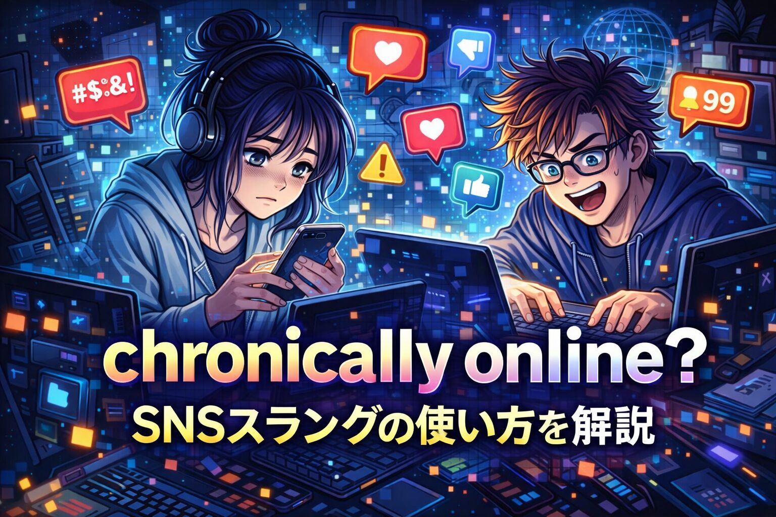 chronically online の意味とは？SNSスラングの使い方を解説