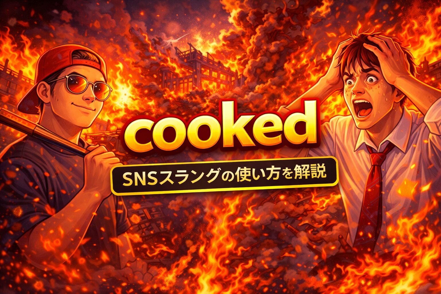 cooked の意味とは？SNSスラングの使い方を解説