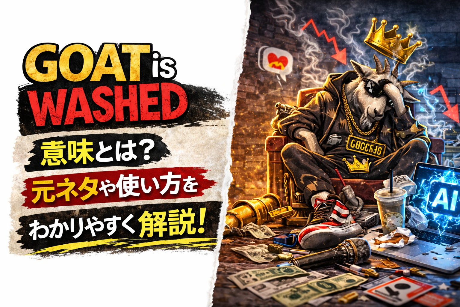 GOAT is washed の意味や元ネタを解説するアイキャッチ画像