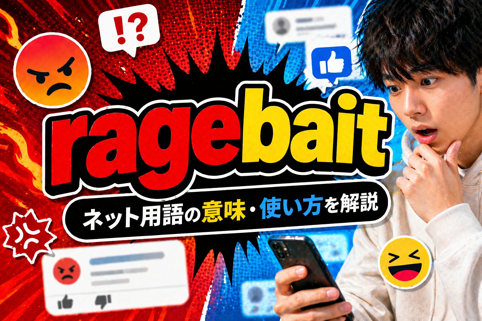 ragebait とは？「怒らせて釣る」ネットスラングの意味・由来・使い方を解説