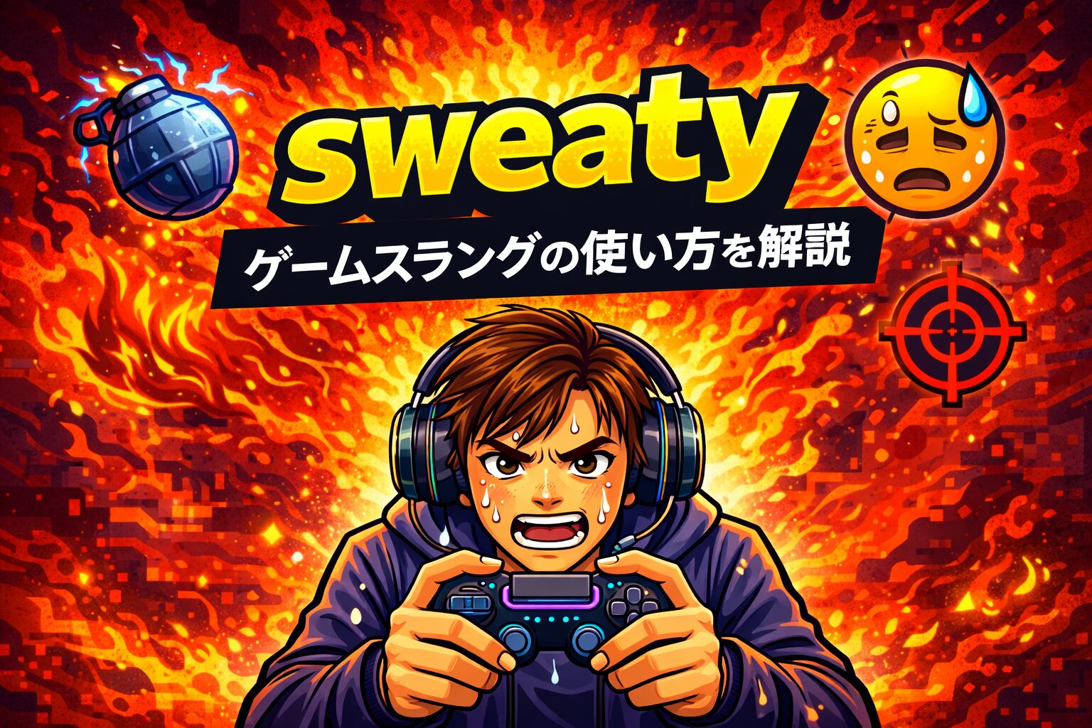 sweaty の意味とは？ゲーム・SNSで使われる英語スラングの使い方を解説