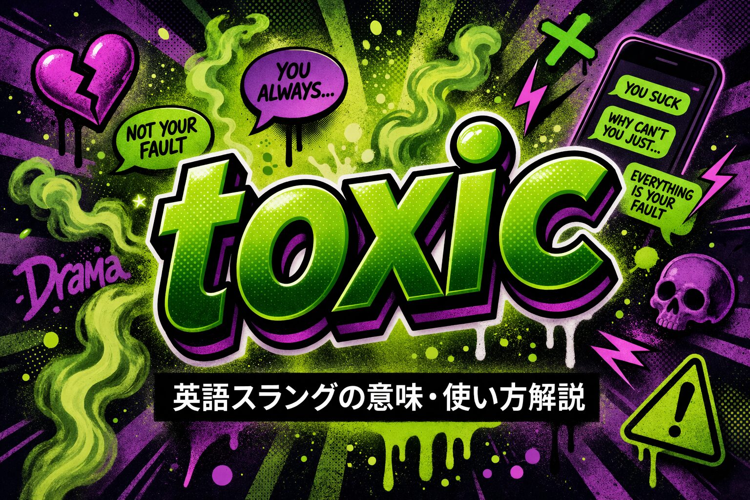 toxic の意味とは？英語スラングの意味・使い方を解説