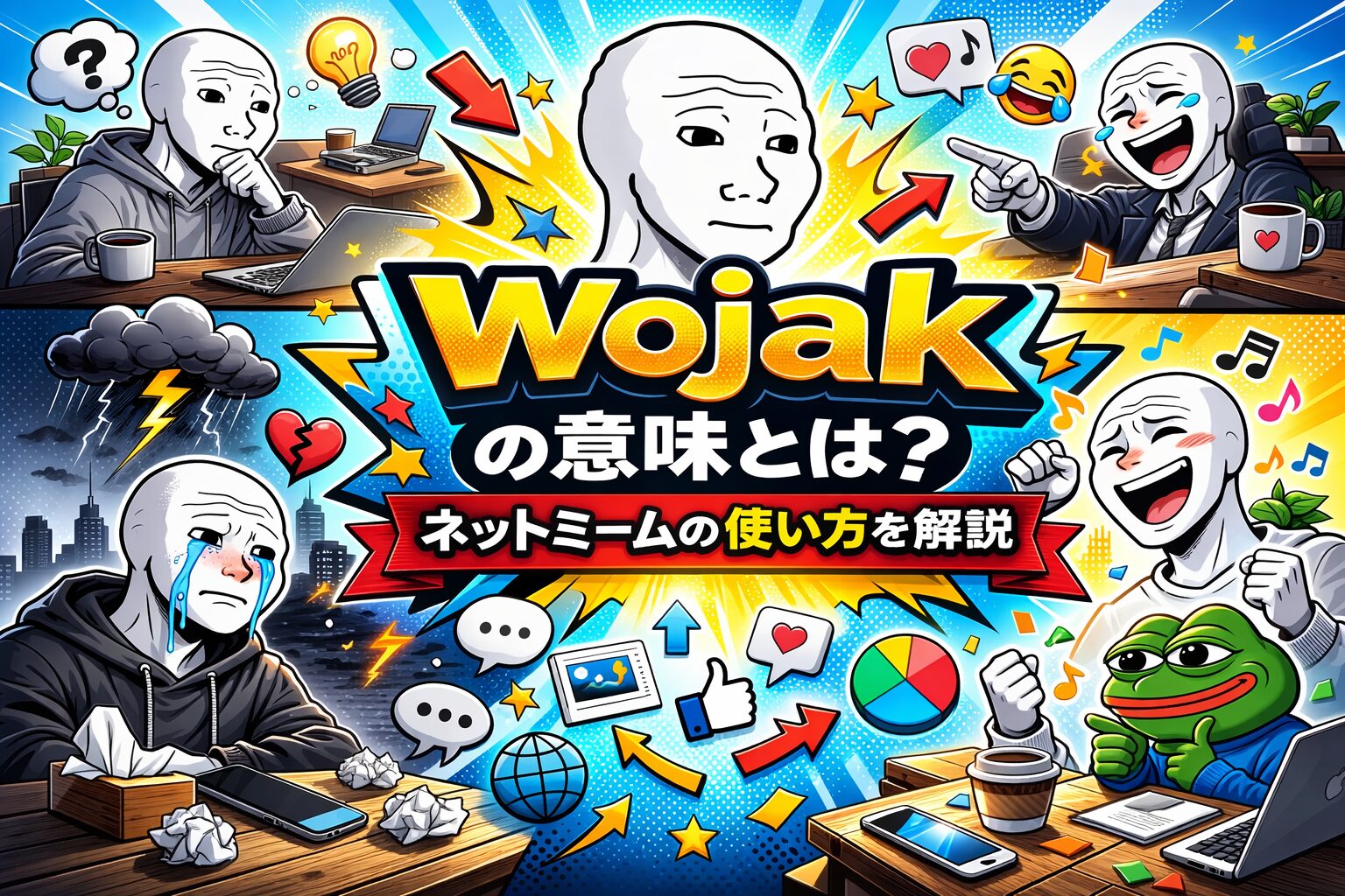 wojak の意味とは？ネットミームの使い方を解説