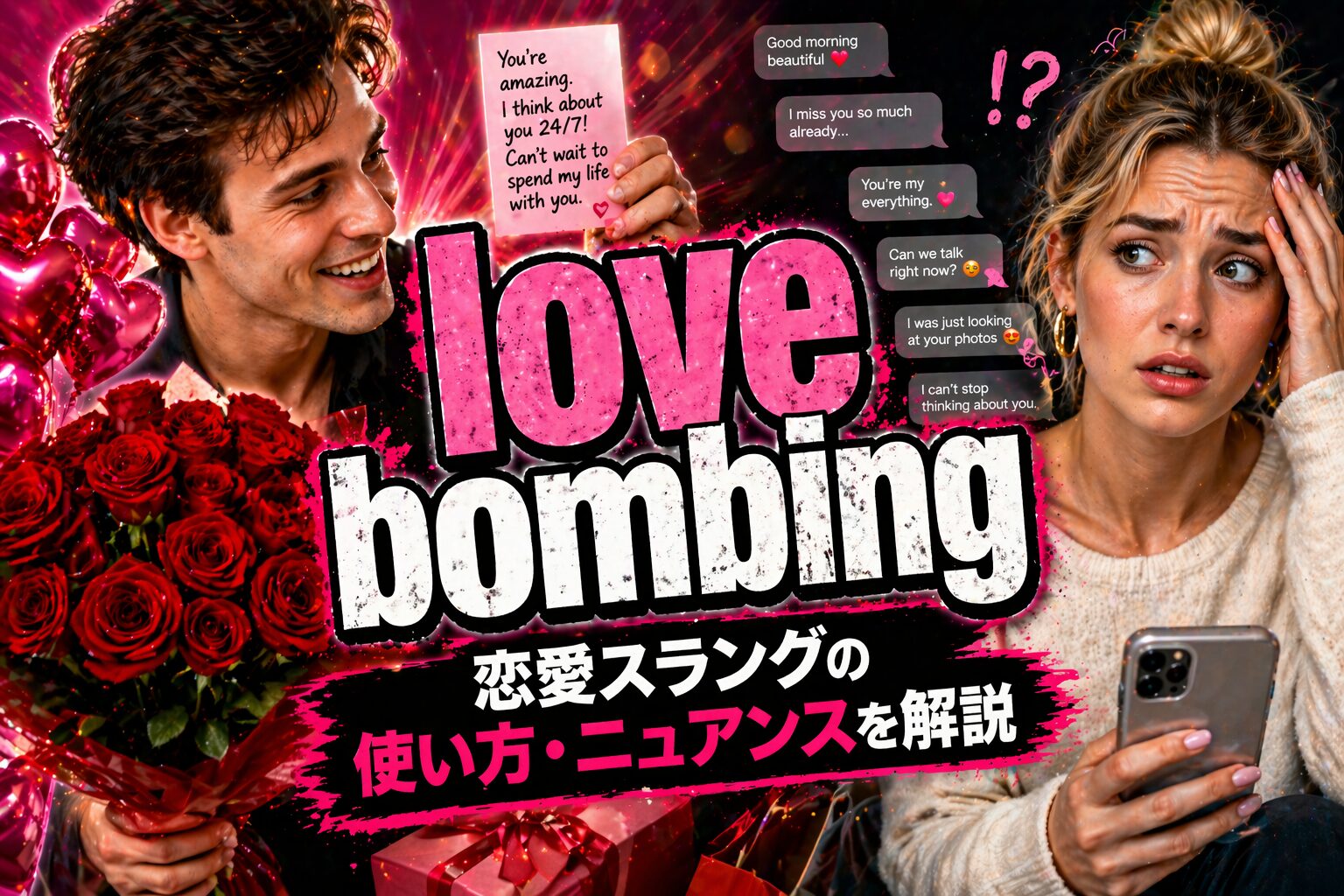 love bombing とは？「過剰な愛情表現」恋愛スラングの使い方・心理を解説