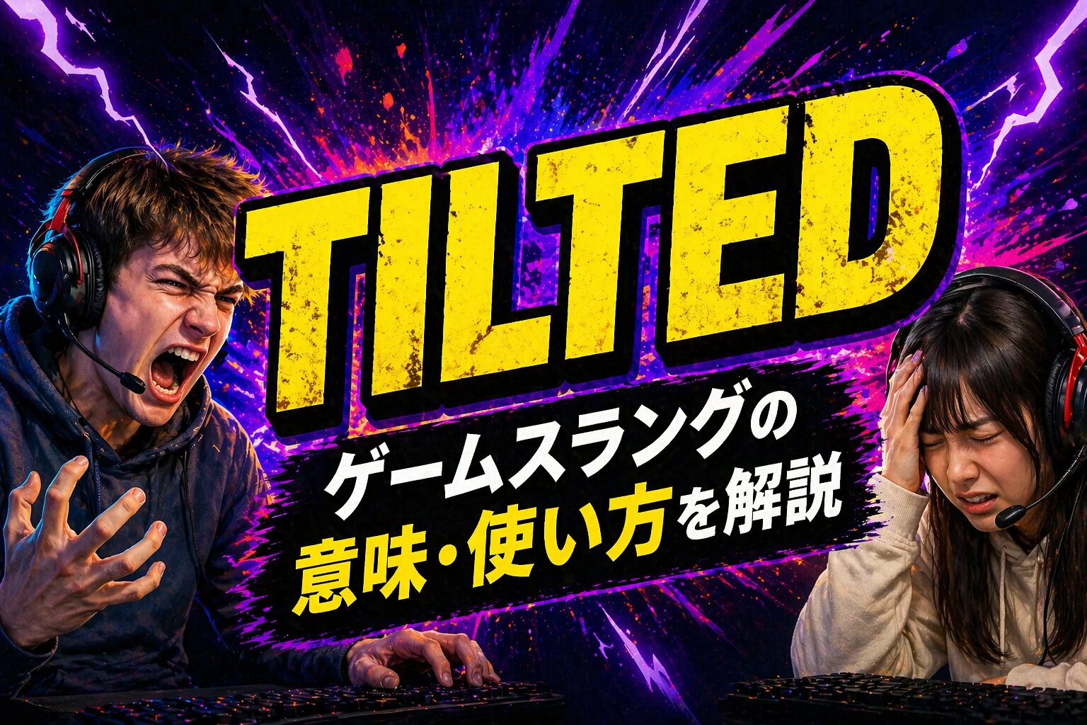tilted とは？「怒りのせいでミスが続く」ゲームスラングの意味・使い方を解説