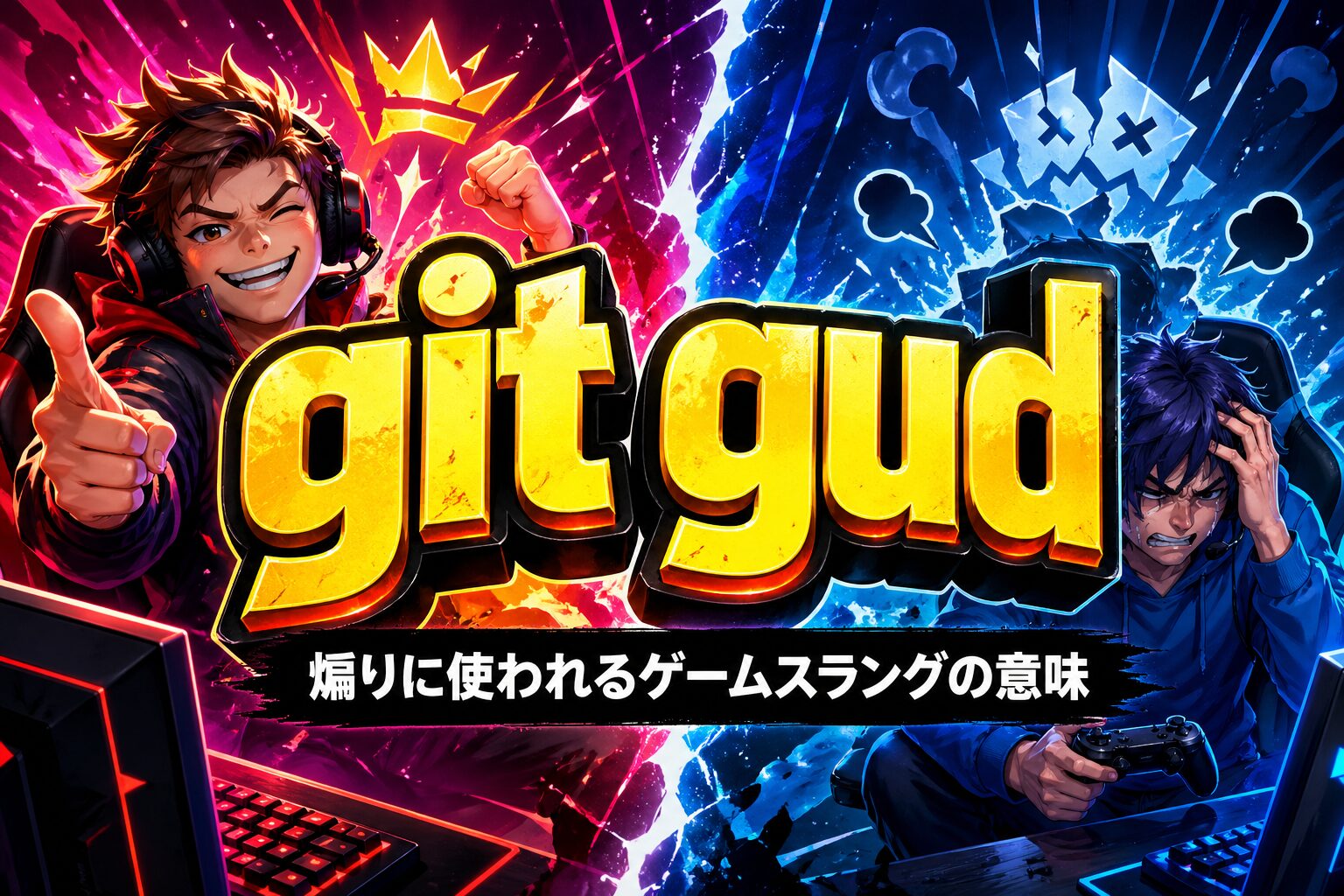 git gud とは？「上手くなれw」ゲームで言われる煽りスラングの意味