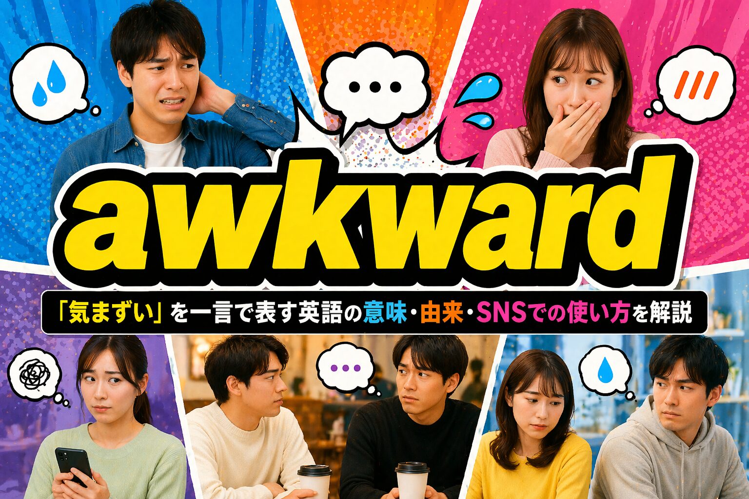 awkward とは？「気まずい」を一言で表す英語の意味・由来・SNSでの使い方を解説
