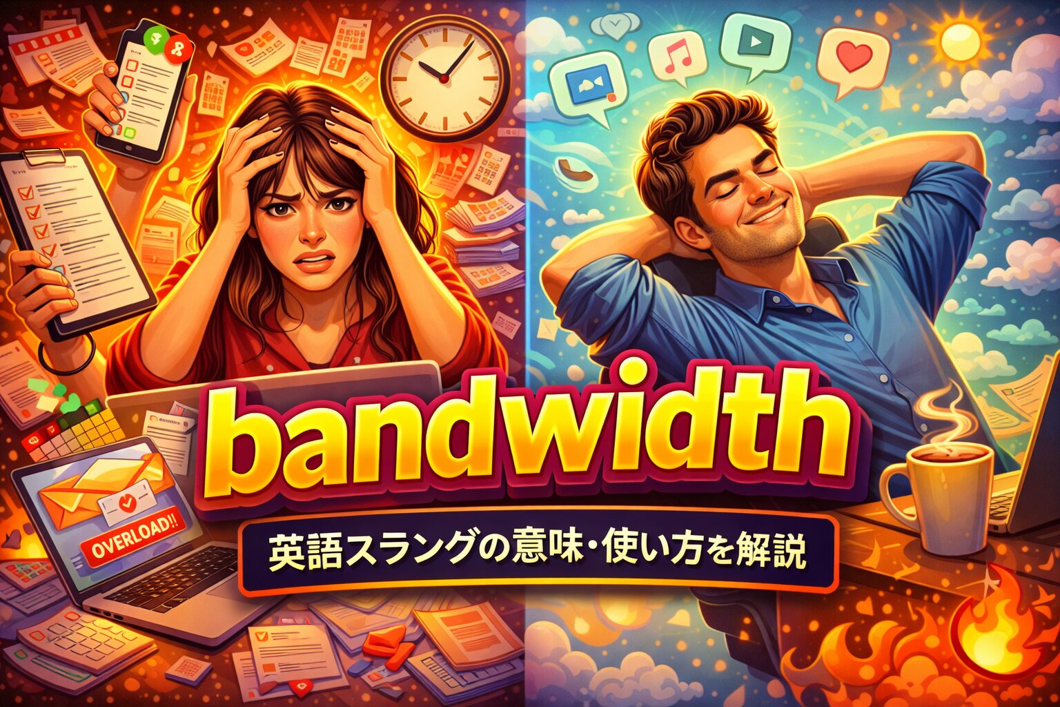 bandwidth の意味とは？英語スラングの意味・使い方を解説