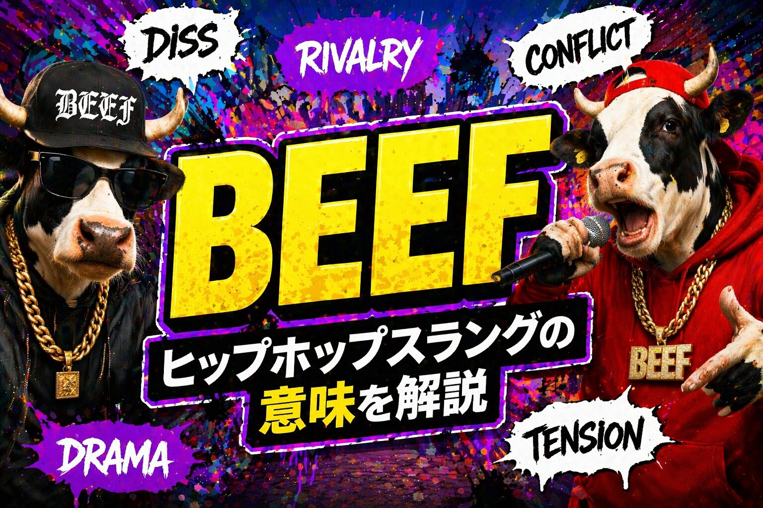 beef とは？牛肉ではない？ヒップホップが育てた「対立・確執」スラングの意味・由来・使い方を解説