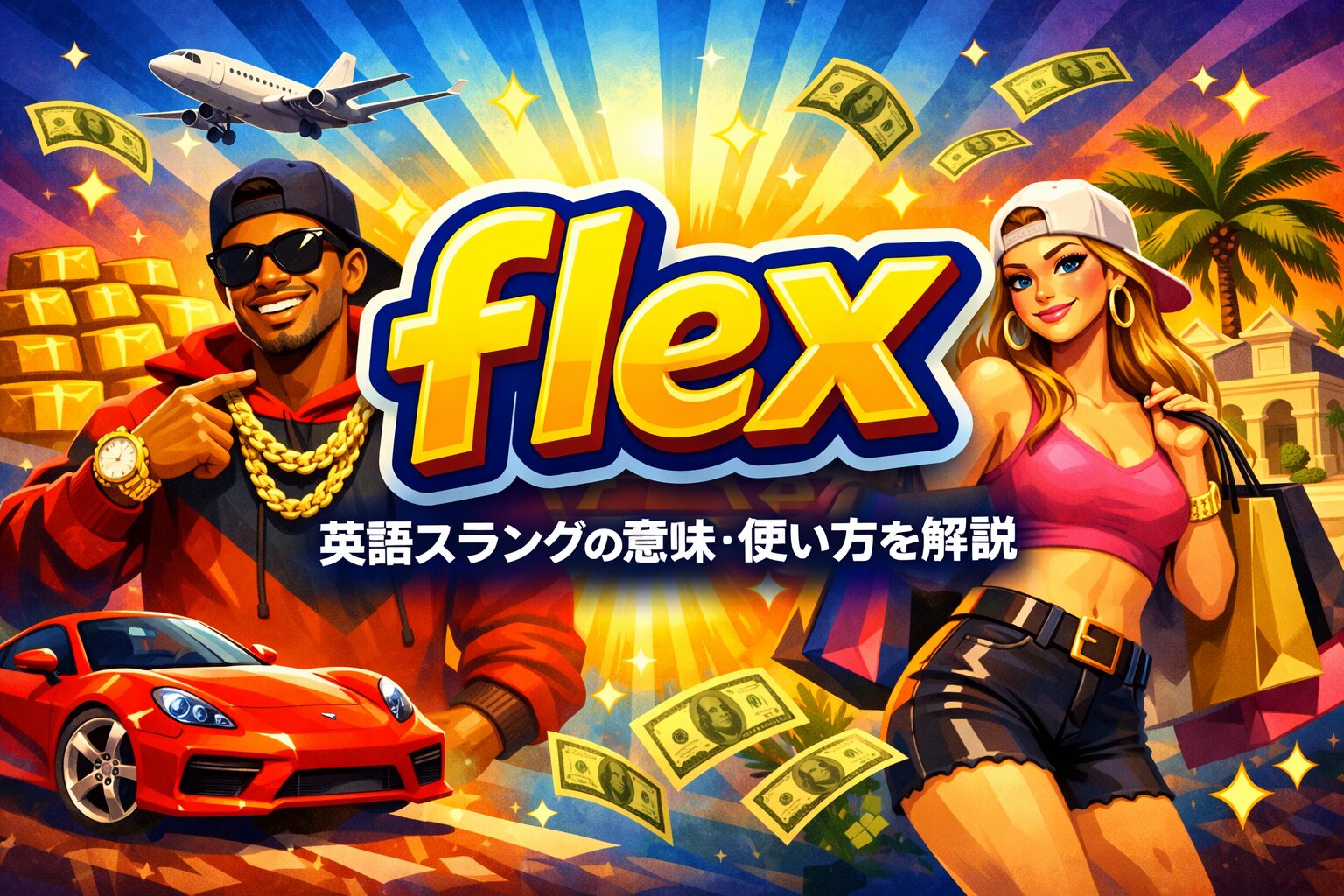 flexの意味とは？英語スラングの意味・使い方を解説