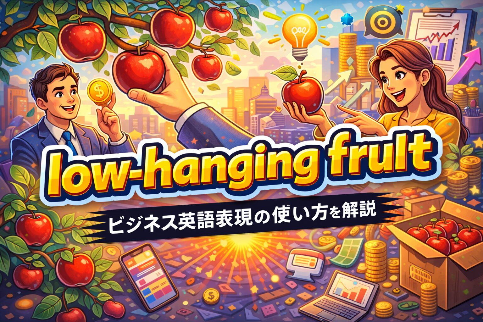 low-hanging fruit の意味とは？ビジネス英語表現の使い方を解説