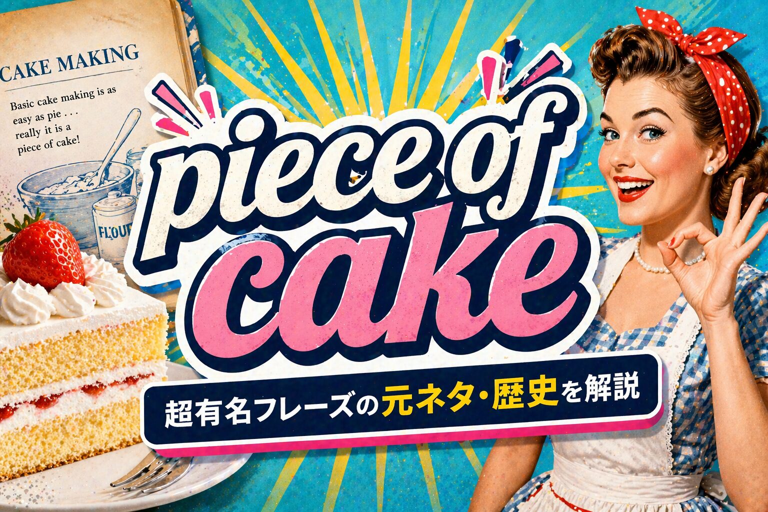 piece of cake は奴隷制のダンスから生まれた！？「楽勝」を表すイディオムの意味・由来・使い方を解説