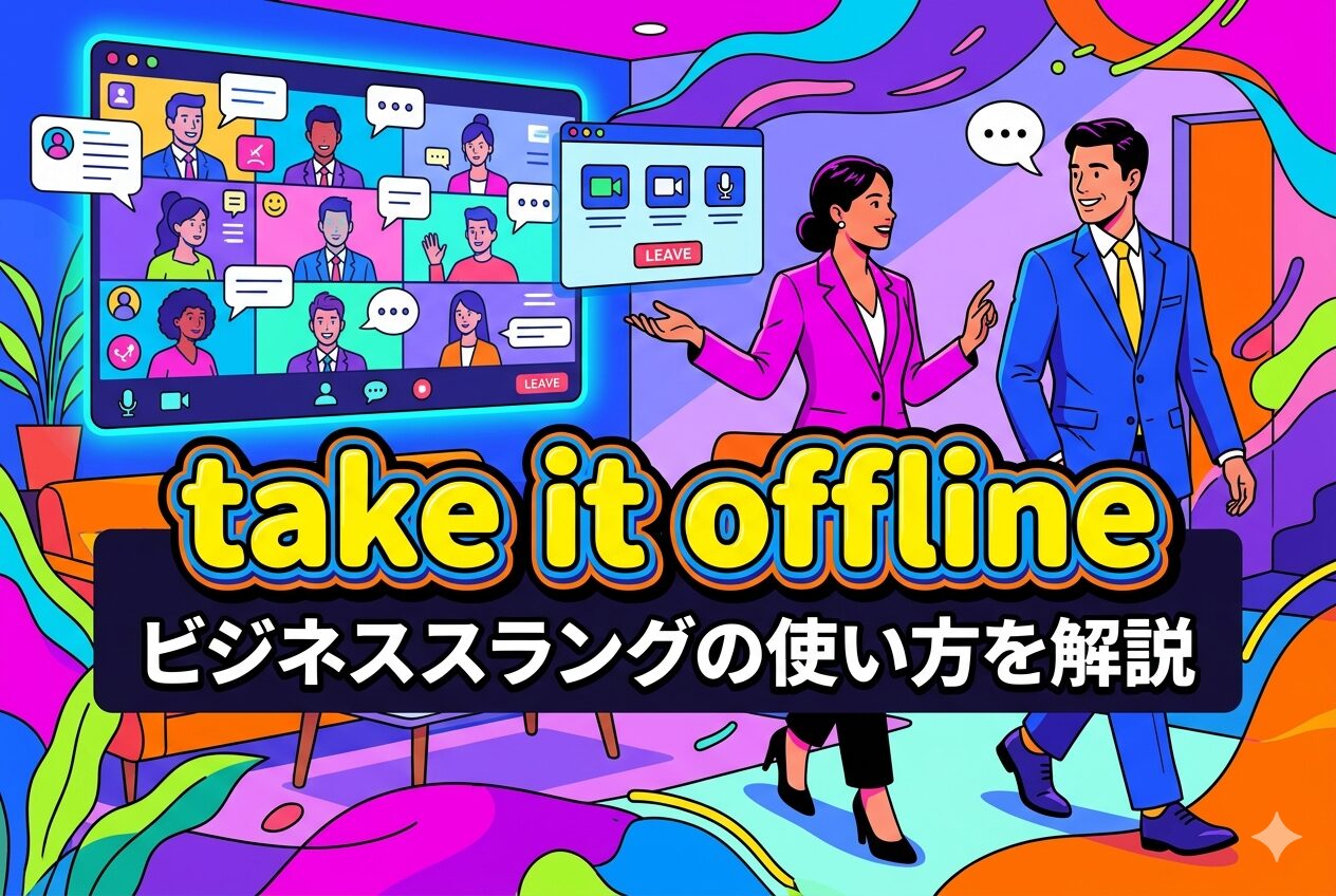 take it offline の意味とは？ビジネス英語・スラングの使い方を解説
