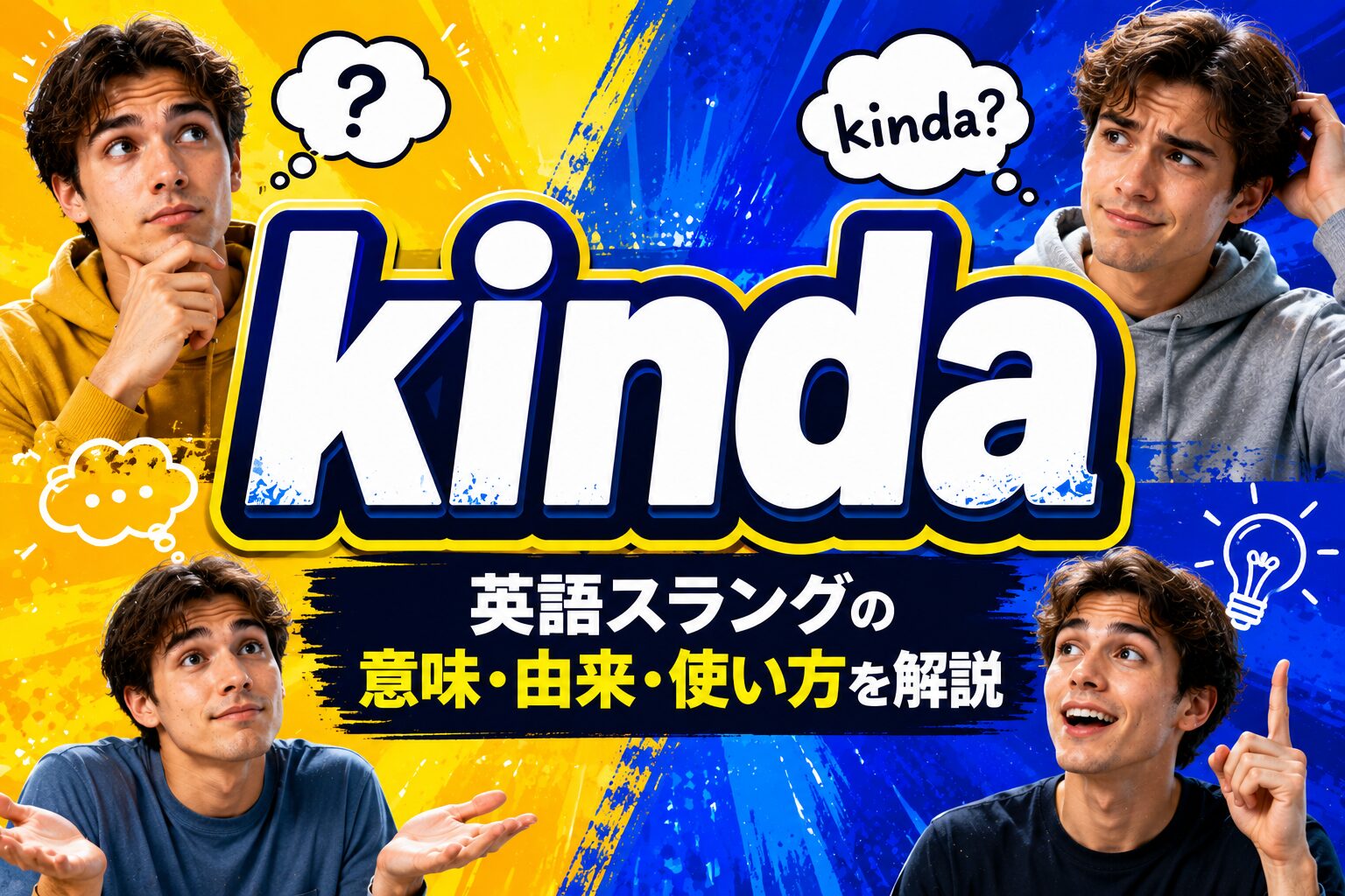 kinda とは？「ちょっと・まあまあ」英語スラングの意味・由来・使い方を解説