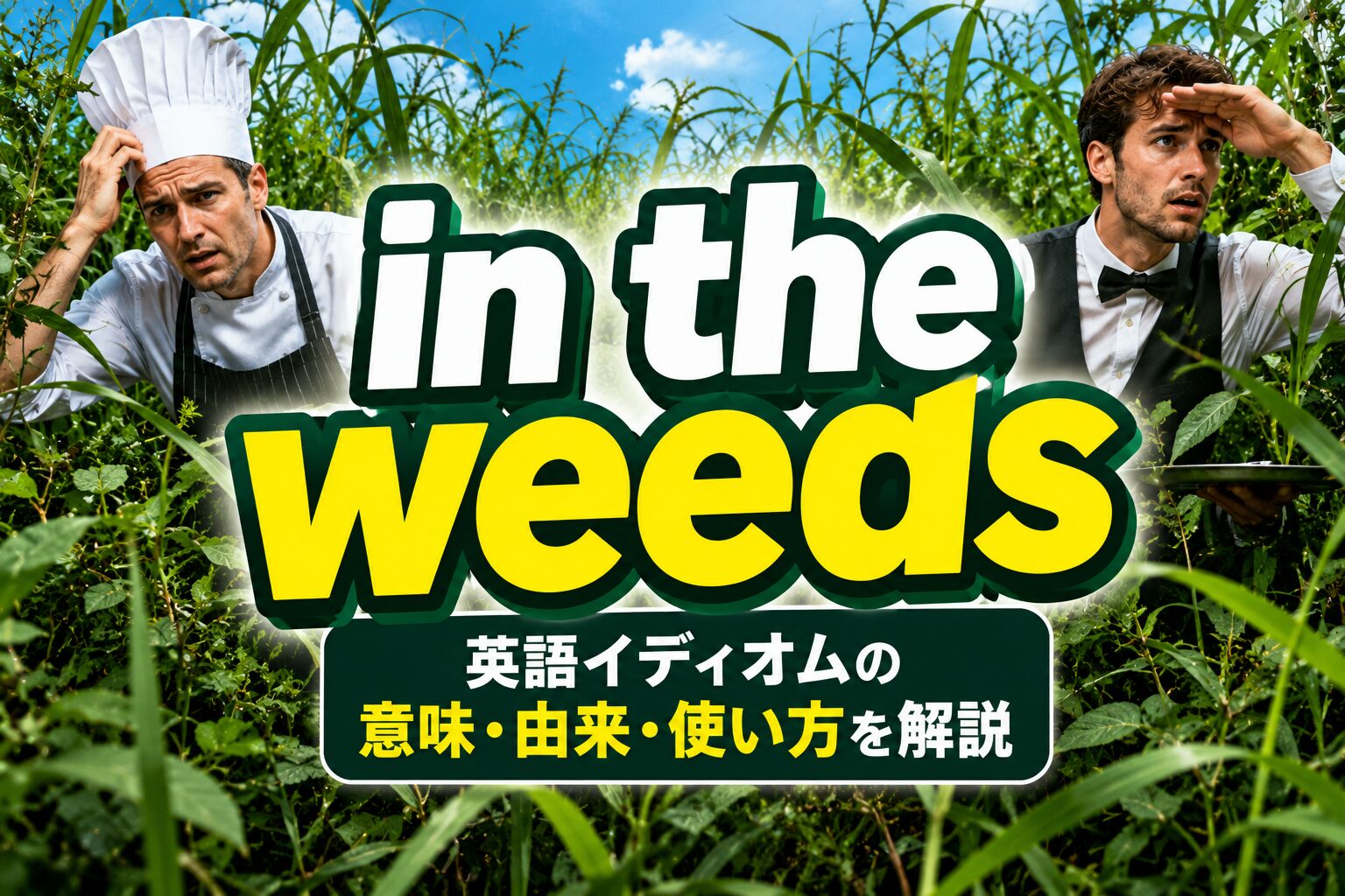 in the weeds とは？「忙殺」英語イディオムの意味・由来・使い方を解説